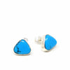Sterling Silver Earrings, Triangle with Turquoise - The Village Country Store
