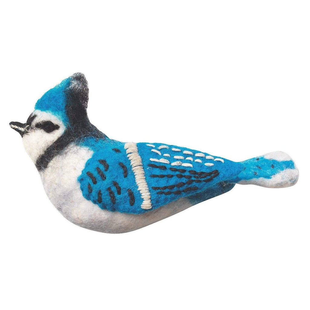 Felt Bird Garden Ornament - Blue Jay - Wild Woolies (G) - The Village Country Store