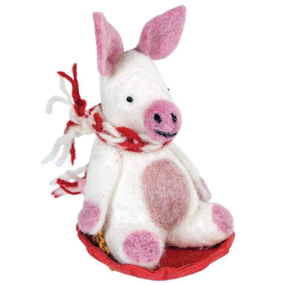Piggles the Pig Felt Ornament - Wild Woolies (H) - The Village Country Store