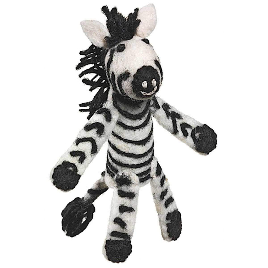 Wild Woolies (T) Games Woolie Finger Puppet - Zebra - Wild Woolies (T)